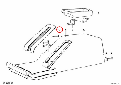 Embellecedor salpicadero OEM 51161874083 para BMW E23. Original BMW.