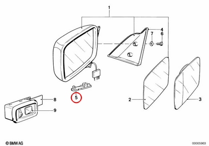 Evelolecedora Cover OEM 51161937443 per BMW E30, E28. BMW originale.