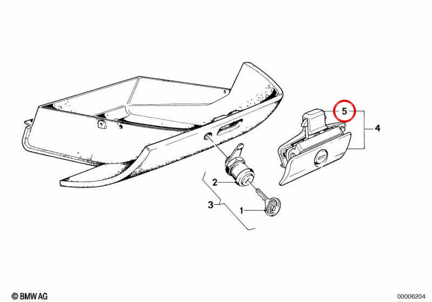 OEM Closing Deckel 51161955759 für BMW E30, E24, E23. Original BMW.