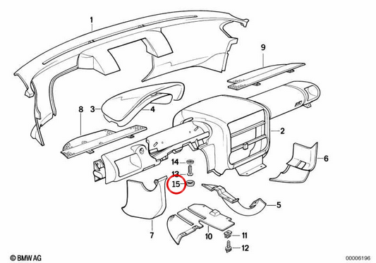 Capa OEM 51162292116 para BMW Z1. BMW genuíno