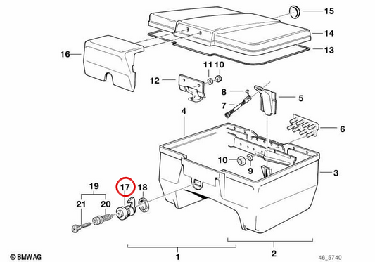 OEM Aufbewahrungsbox 51162303024 für BMW Motorräder F 650, R 80, K 100, K 1100 RS… und mehr. Original BMW Motorrad.