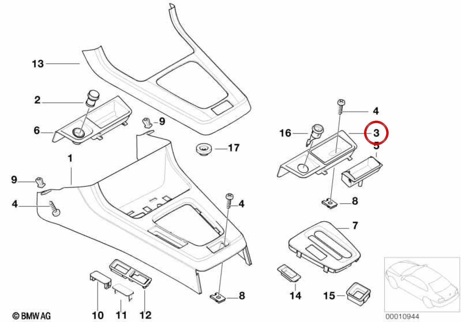 OEM Cenice 51162492154 per BMW E36. BMW originale.