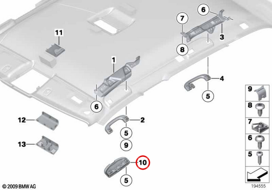 Portagafas OEM 51164862872 para BMW E84. Original BMW.