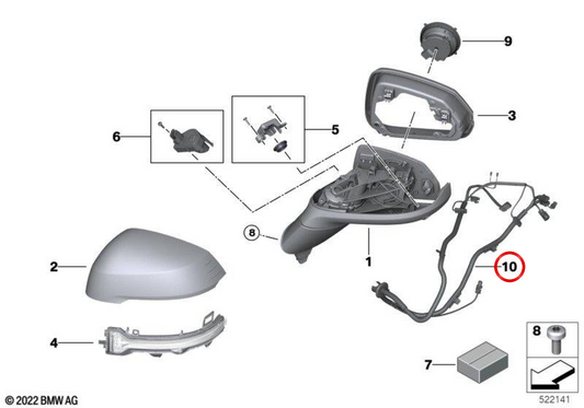 Cablaggio OEM 51165A18071 per BMW U06. BMW originale.