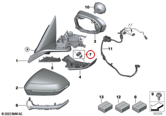 51165A356A0 Supporto da camera per BMW G60, G61, G68, G90, G70, G45. BMW originale.