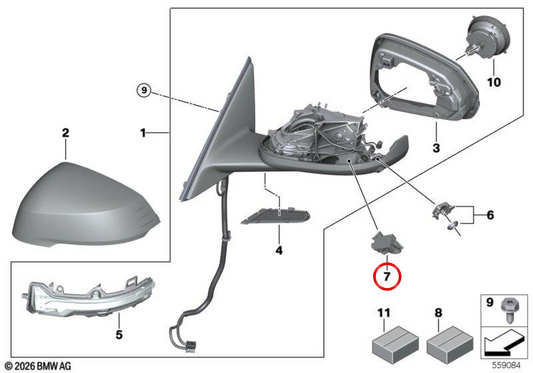 Right light module OEM 51165A81B42 for BMW 1 Series F70, 2 Series F74 Gran Coupé... and more. Genuine BMW.