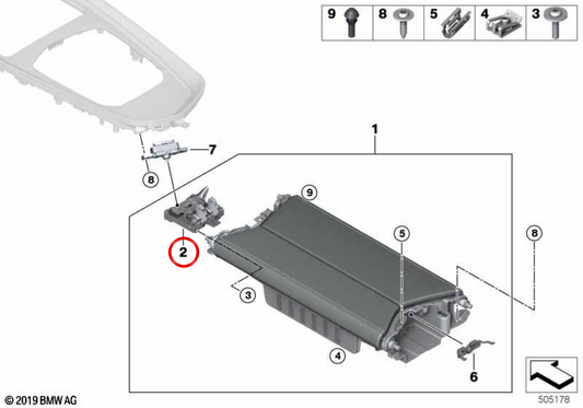 Central Headquarters Closeure Deckel für BMW Z4 G29 (OEM 51166809058). Original BMW