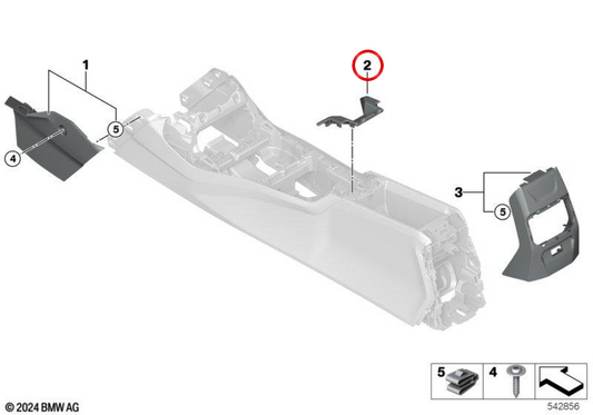 EMBELLECADOR CENTRAL CONSOLE OEM 51166823560 for BMW F40, F44. Original BMW.