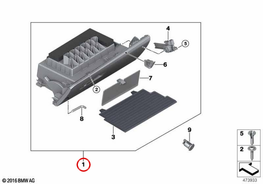 OEM GLANTER 5116841167 per BMW F39. BMW originale.