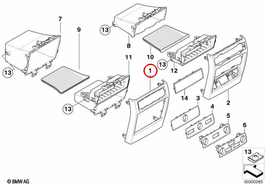 OEM posteriore che abbellisce 5116973508 per BMW E70. BMW originale.