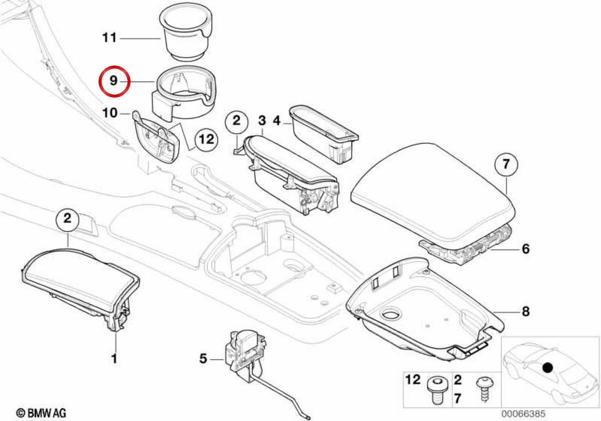 OEM 5116702545555555 per BMW E52 (Z8). BMW originale.