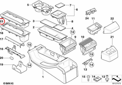 OEM Telefon Support Base 51167110646 für BMW E46. Original BMW.