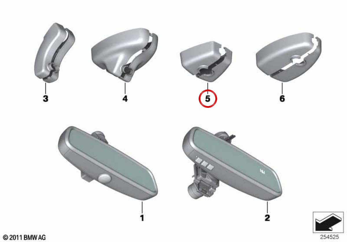 OEM 51167117762 Coperchio di base Set per BMW E46, E60, E61, E63, E65, E66, E83, E53, E85, E86. BMW originale.