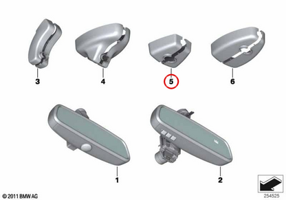 OEM 51167117762 Coperchio di base Set per BMW E46, E60, E61, E63, E65, E66, E83, E53, E85, E86. BMW originale.