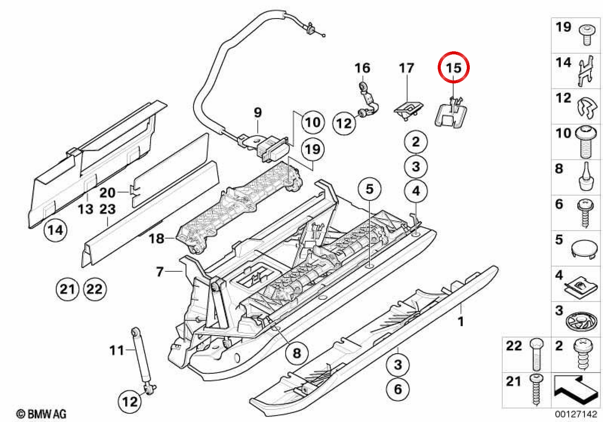 Copertura OEM 51167131248 per BMW E63, E64. BMW originale.