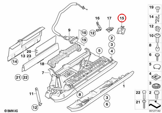 Copertura OEM 51167131248 per BMW E63, E64. BMW originale.