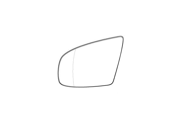 Cristal Espejo Retrovisor Exterior Gran Angular Para Bmw E70 E71 E72. Original Recambios