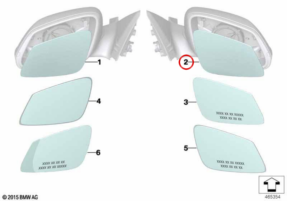 Espelho retrovisor direito com aquecimento e grande angular OEM 51167302006 para BMW E84. BMW genuíno.
