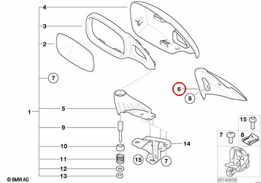 Revestimiento placa de cierre GRAPHIT 2 MET. OEM 51167656260 para BMW Motorrad C1 0991, C1 0992. Original BMW Motorrad.