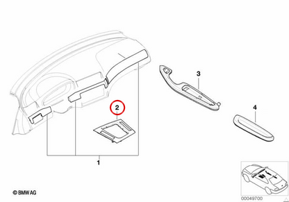 BLACK CUBE Aluminum Gear Shift Panel for BMW E46 . Original BMW