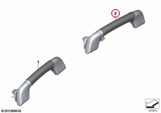 MANUSA DEL TECCIO PERDERE DESTRA FINIZIONE FININE OEM 51167989382 per BMW G11, G12. BMW originale.