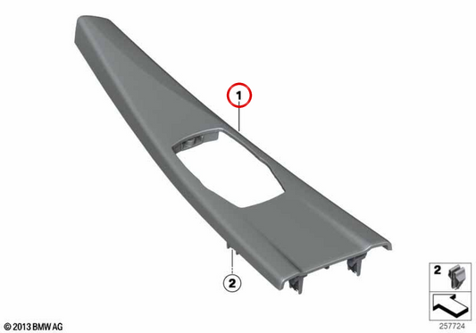 Bleiben Sie Mut für Central Console OEM 51168046116 für BMW F33, F83. Original BMW.