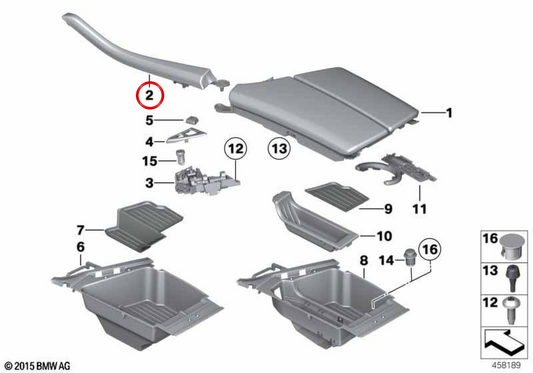 Clipe de retenção OEM 51168049172 para BMW F10, F11. BMW genuíno.