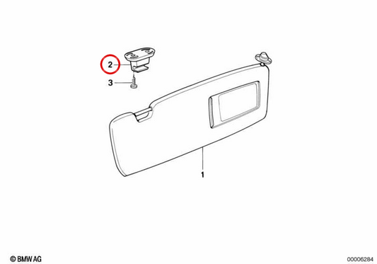 Soporte con contacto OEM 51168116501 para BMW E32, E31. Original BMW.
