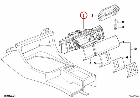 Ponsermale anteriore OEM 51168116859 per BMW E32. BMW originale.