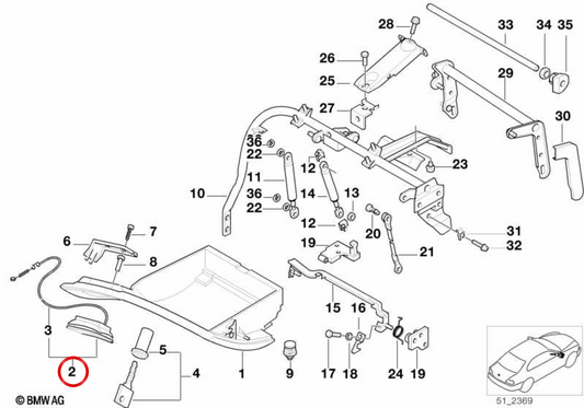 OEM 51168125739 GLOVERDARD LOCK POUR BMW E38. BMW d'origine.