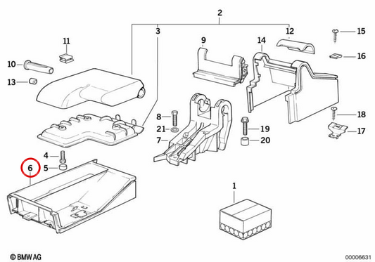 OEM 511681687 Console frontale per BMW E36. BMW originale.