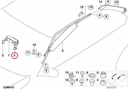 OM 51168163814 Supporto del modulo esterno per BMW E38. BMW originale.