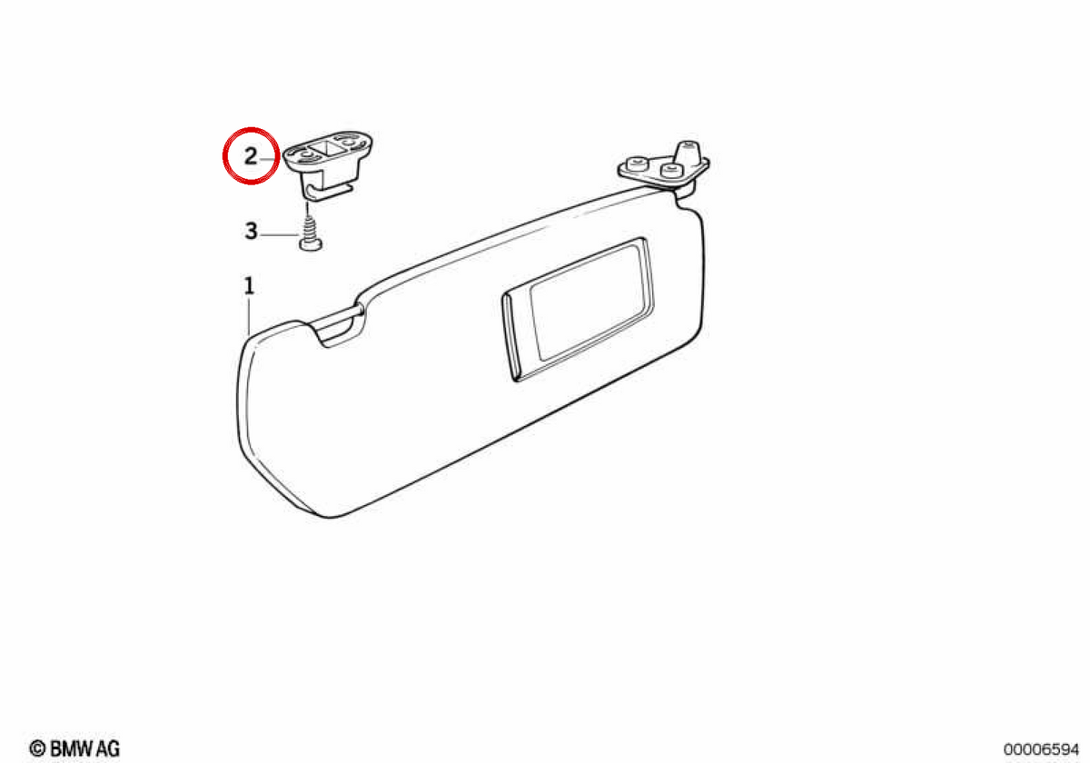 OEM -Kontaktunterstützung 51168190837 für BMW E36. Original BMW.