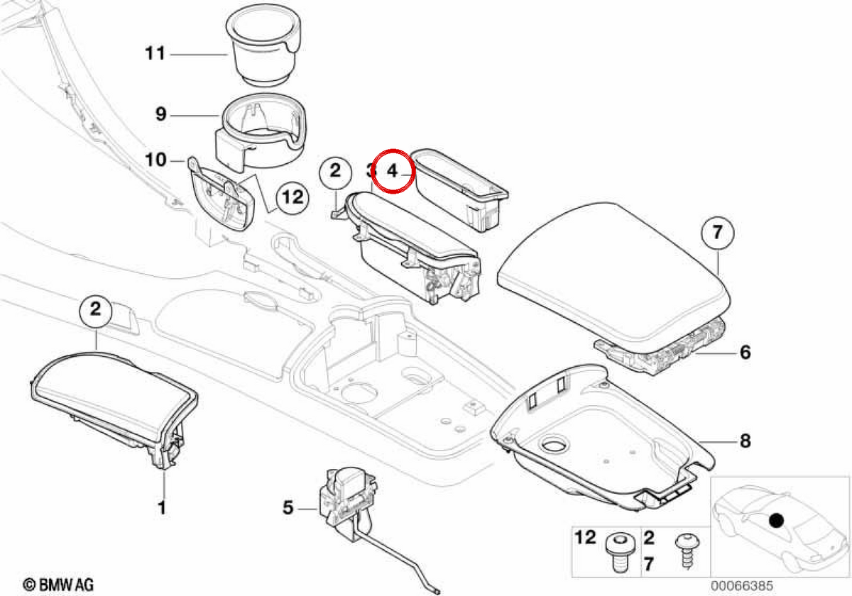 OEM Cenice Insert 51168234560 per BMW E52 (Z8). BMW originale.