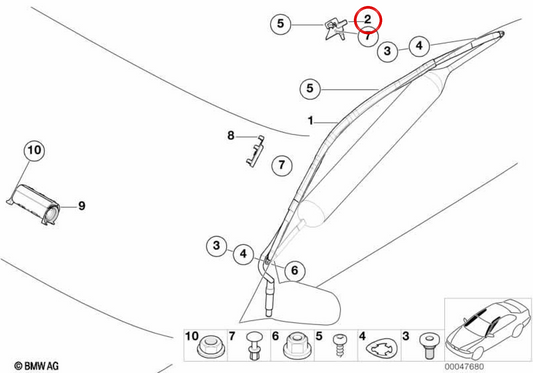 LEFT DEFECTOR OEM 51168238813 for BMW E46. Original BMW.