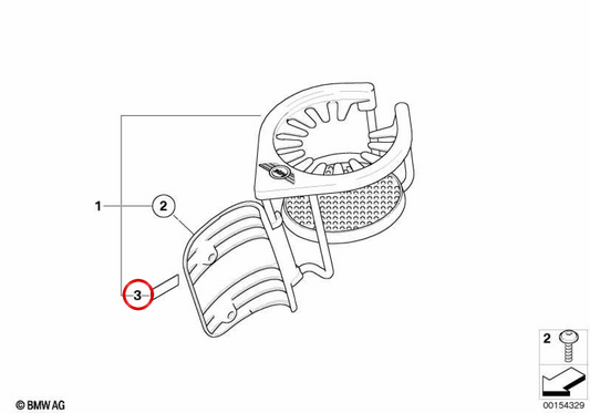 Cinta adhesiva de doble cara OEM 51169129858 para MINI R50, R53, Cabrio R52. Original MINI.