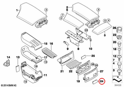 Copertura cieca OEM 51169179190 per BMW E60, E61. BMW originale.