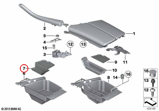 OEM 51169206724 Glovers per BMW F10, F11, F18. BMW originale.