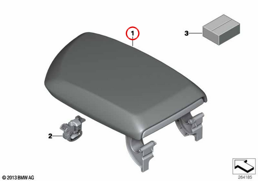 Supporto in pelle sintetica OEM 51169250992 per BMW F20, F21, F22. BMW originale.