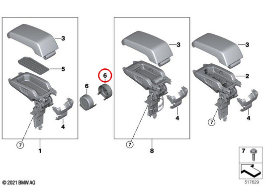 OEM 51169283179 Asse rotante sinistro per BMW I3 (I01). BMW originale.