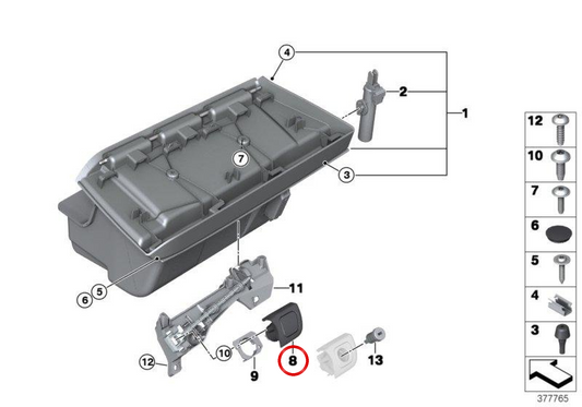 OEM 51169284990 Handschuh BMW für BMW i3 (I01). Original BMW.