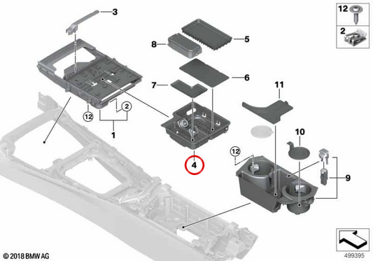 OEM front tray 51169892058 for BMW G29. Original BMW.