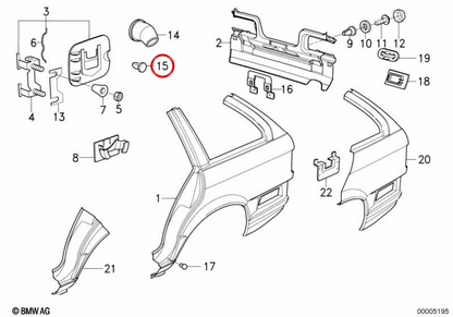 OEM -Gummi -Kappe 51171911306 für BMW E30, E36, E46. Original BMW.