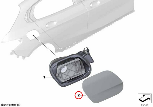 Bouchon de remplissage de réservoir OEM 51175A34E75 pour BMW Série 2 Gran Coupé F74, 216d, 218i, 218d, 220i, 220d, 223i xDrive... et plus encore. Véritable BMW.