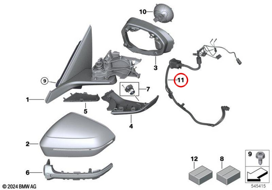 Diffusore posteriore OEM 51175A89230 per BMW X3 G45 (06/2023 - 03/2025). BMW originale.