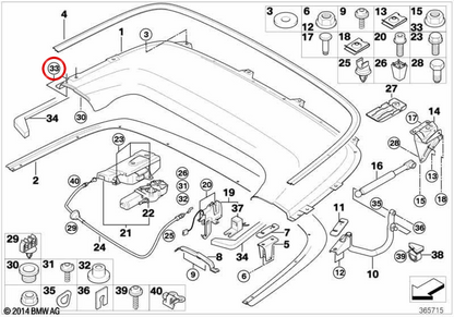 Tuerca hexagonal con arandela OEM 51177020492 para BMW E46, E85, E86. Original BMW.