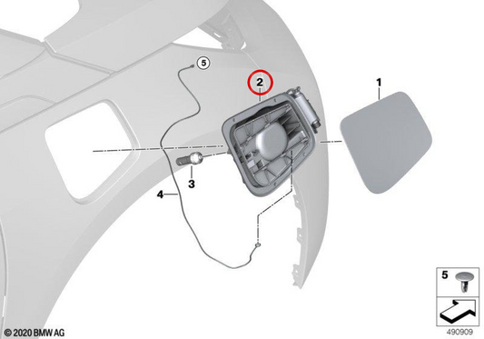 Schutzabdeckung für Lastanschluss OEM 51177335742 für BMW i3 (I01). Original BMW.