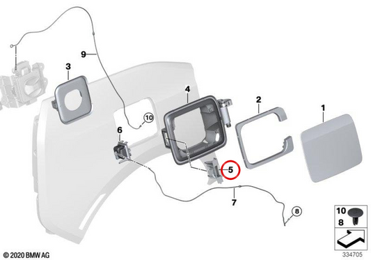 OEM 5117735771 actionneur de réglage pour BMW I3 (I01). BMW d'origine.