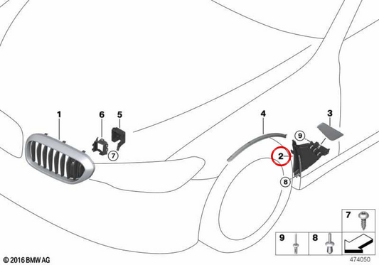 OEM 51177387353 left air duct for BMW G32. Original BMW.