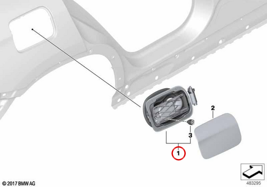 Coperchio Carico OEM 51177405749 per BMW X3 G01 XDRive30E (modelli Hybrid PHEV). BMW originale.